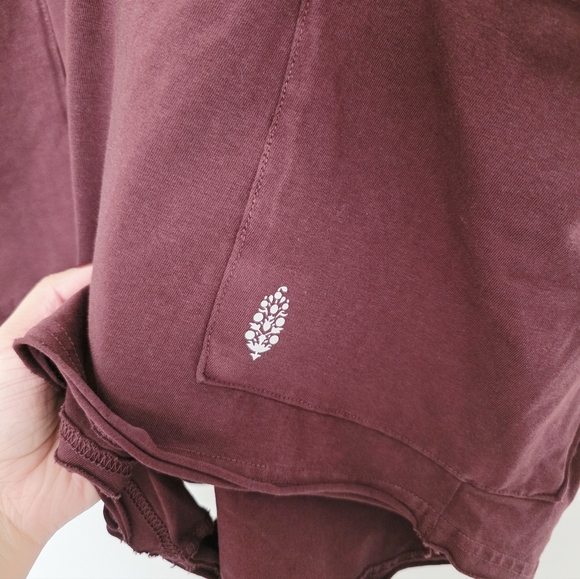 NWT Free People Movement Brown Cotton Blend Hot Shot Tee Romper Women Size L - Picture 6 of 8